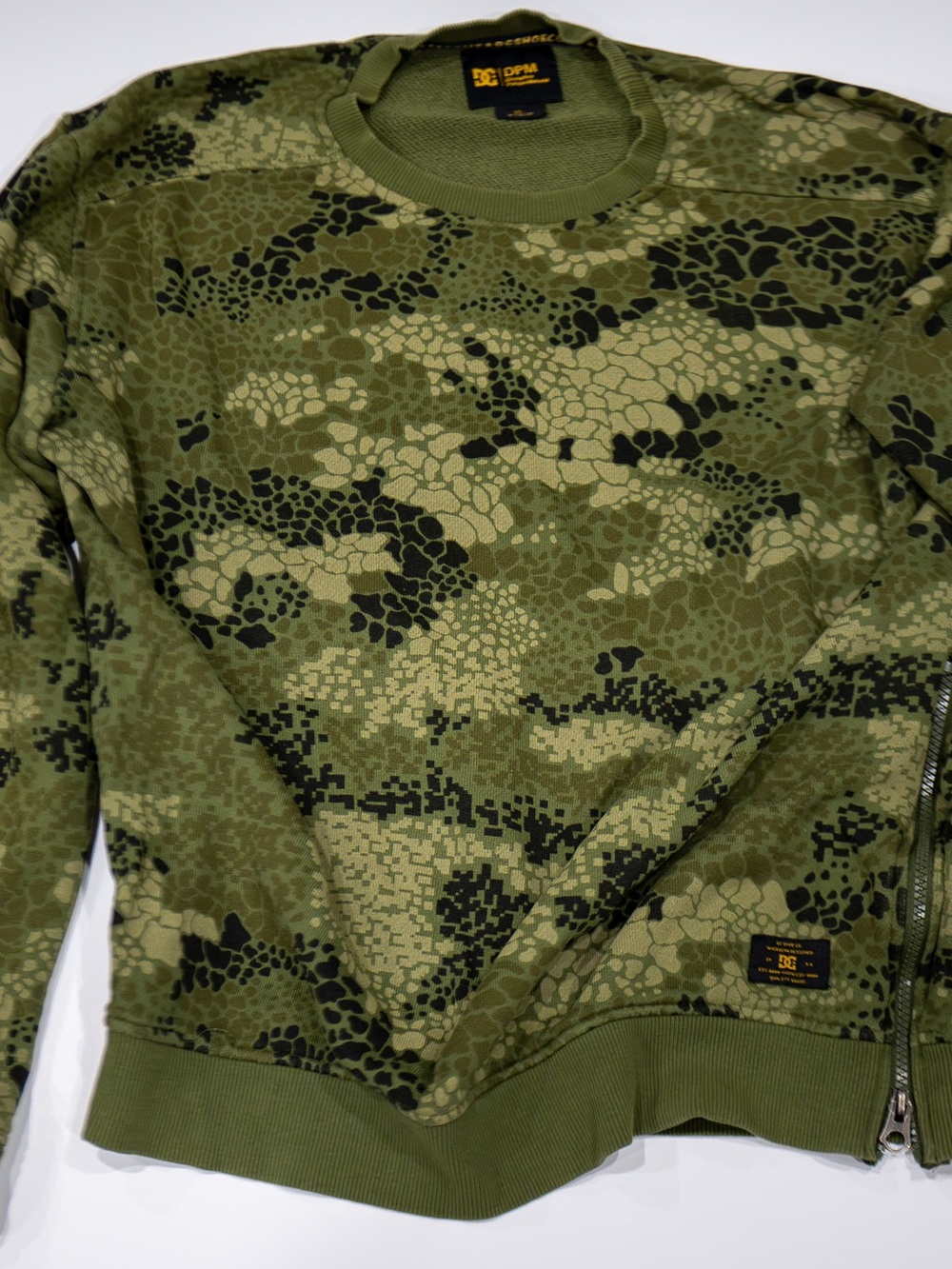 DC Olive Green Camo Crewneck Sweater